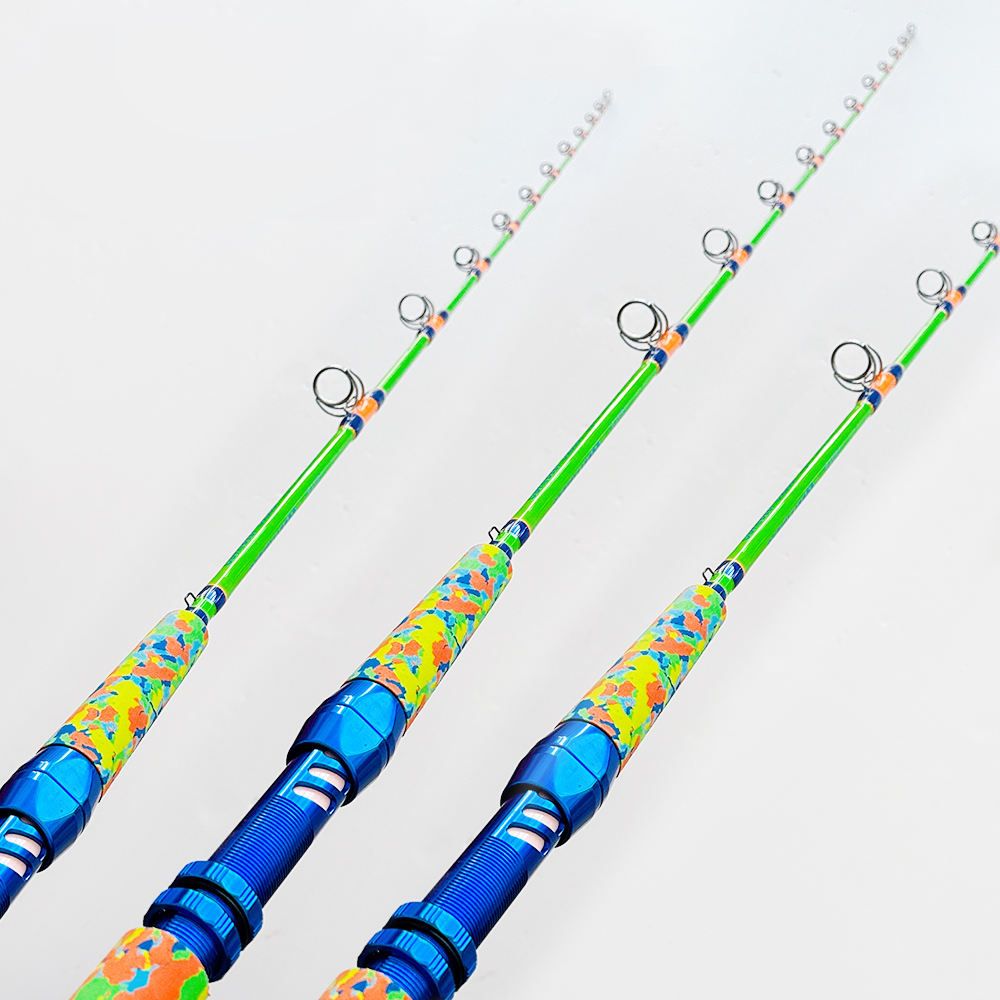 Fiberglass casting rod guide wrapping detail(001)