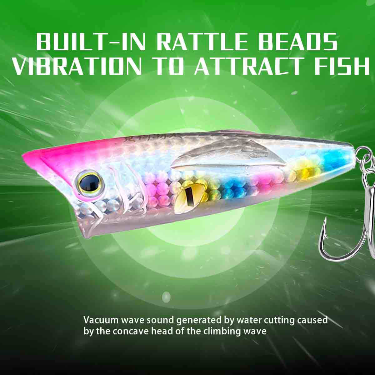 Top Water Pencil Popper built-in rattle beads Top Water Pencil Popper built-in rattle beads