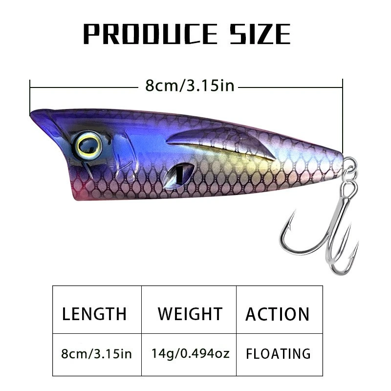 Top Water Pencil Popper 80mm 14g Top Water Pencil Popper 80mm 14g