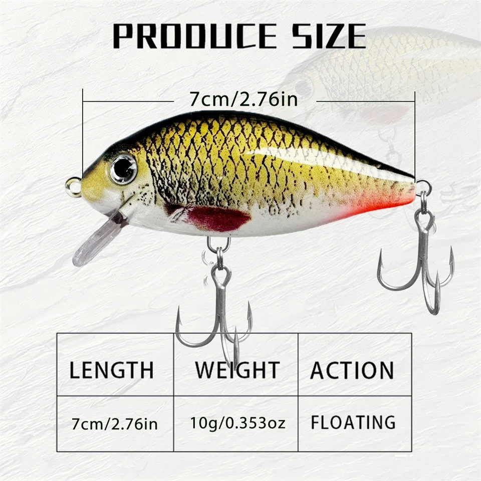 Floating Minnow Bait 70mm 10g