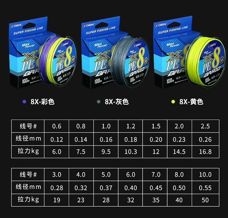 custom X8 PE braided fishing line custom X8 PE braided fishing line