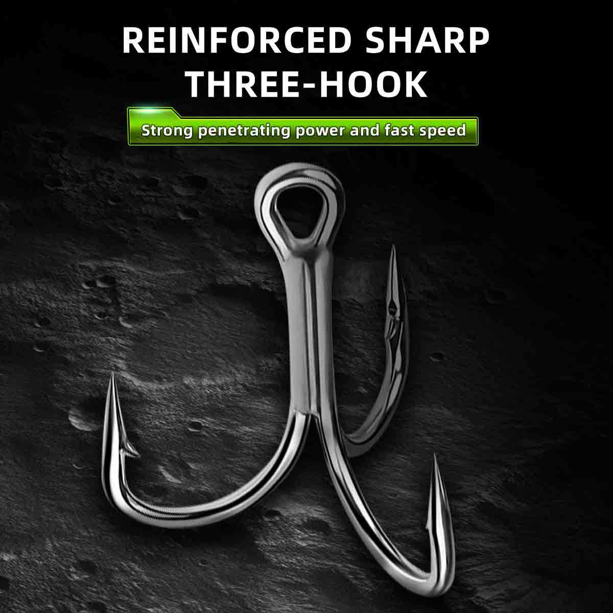 Floating Minnow Bait high-strength treble hooks