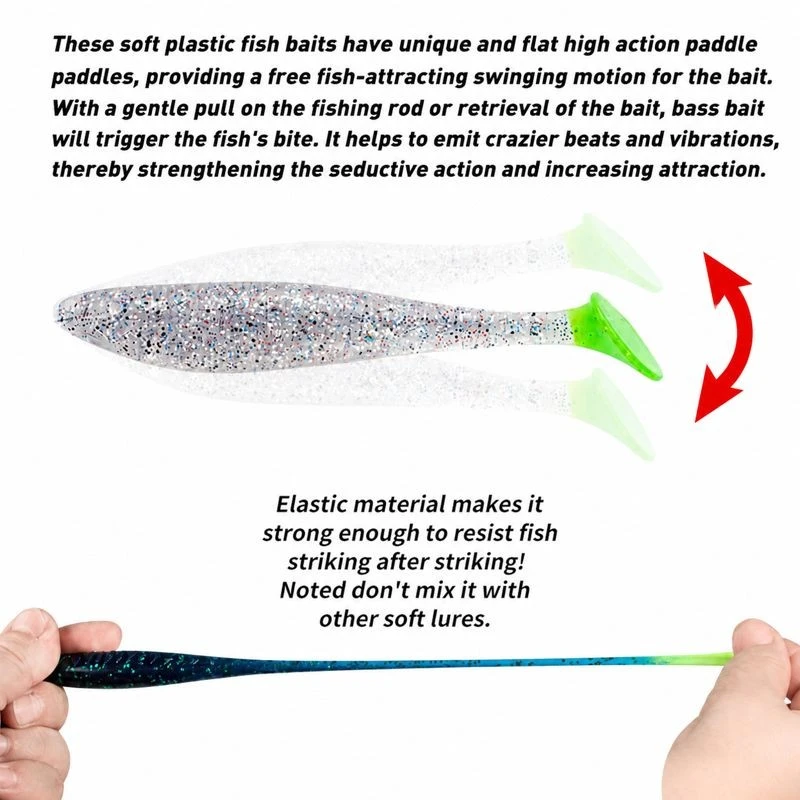 elastic paddle tail soft bait elastic paddle tail soft bait