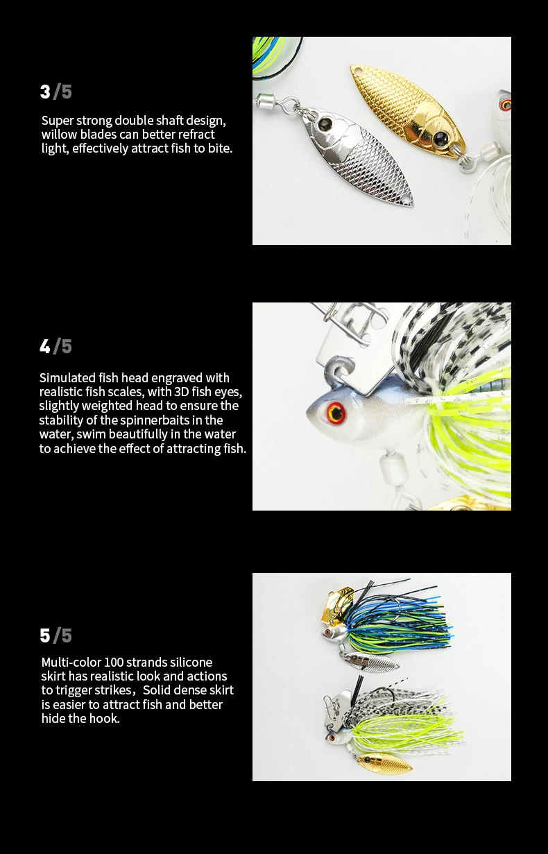 Silicone Skirt Chatter Spinnerbait Silicone Skirt Chatter Spinnerbait
