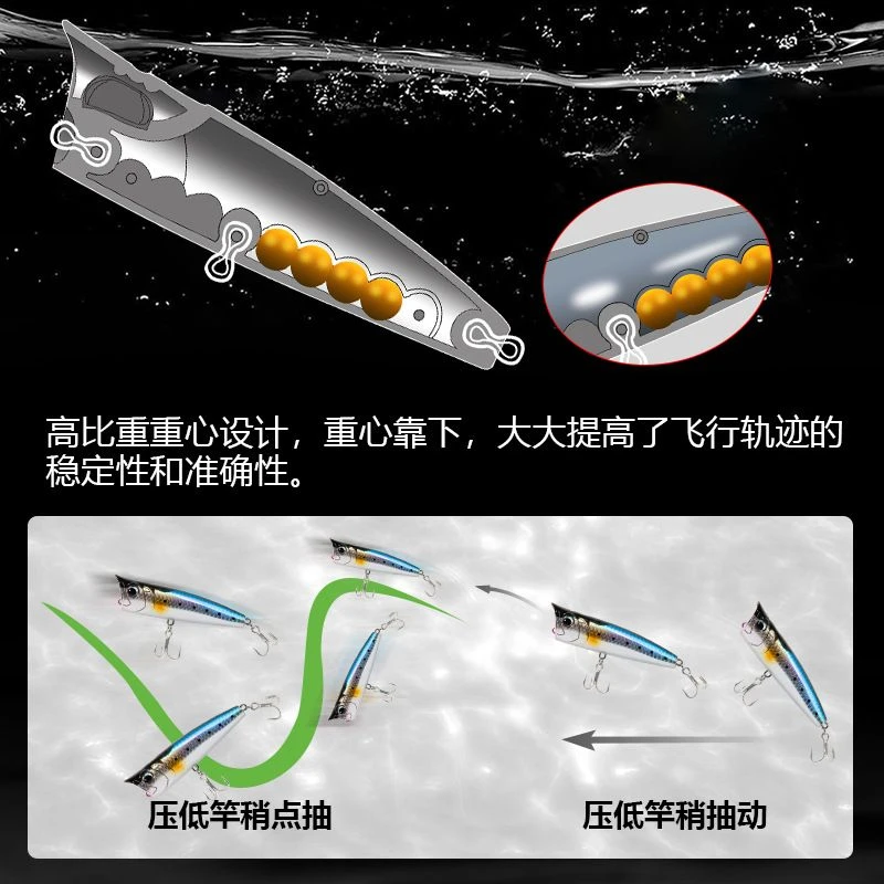 weighted topwater popper lure(001) weighted topwater popper lure(001)