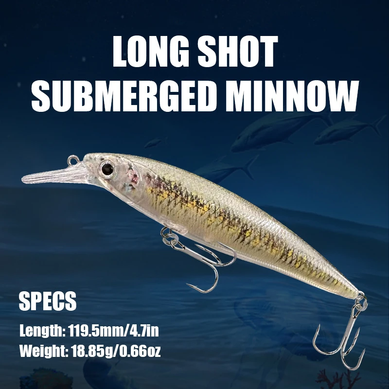 Realistic Minnow Lure streamlined body design Realistic Minnow Lure streamlined body design