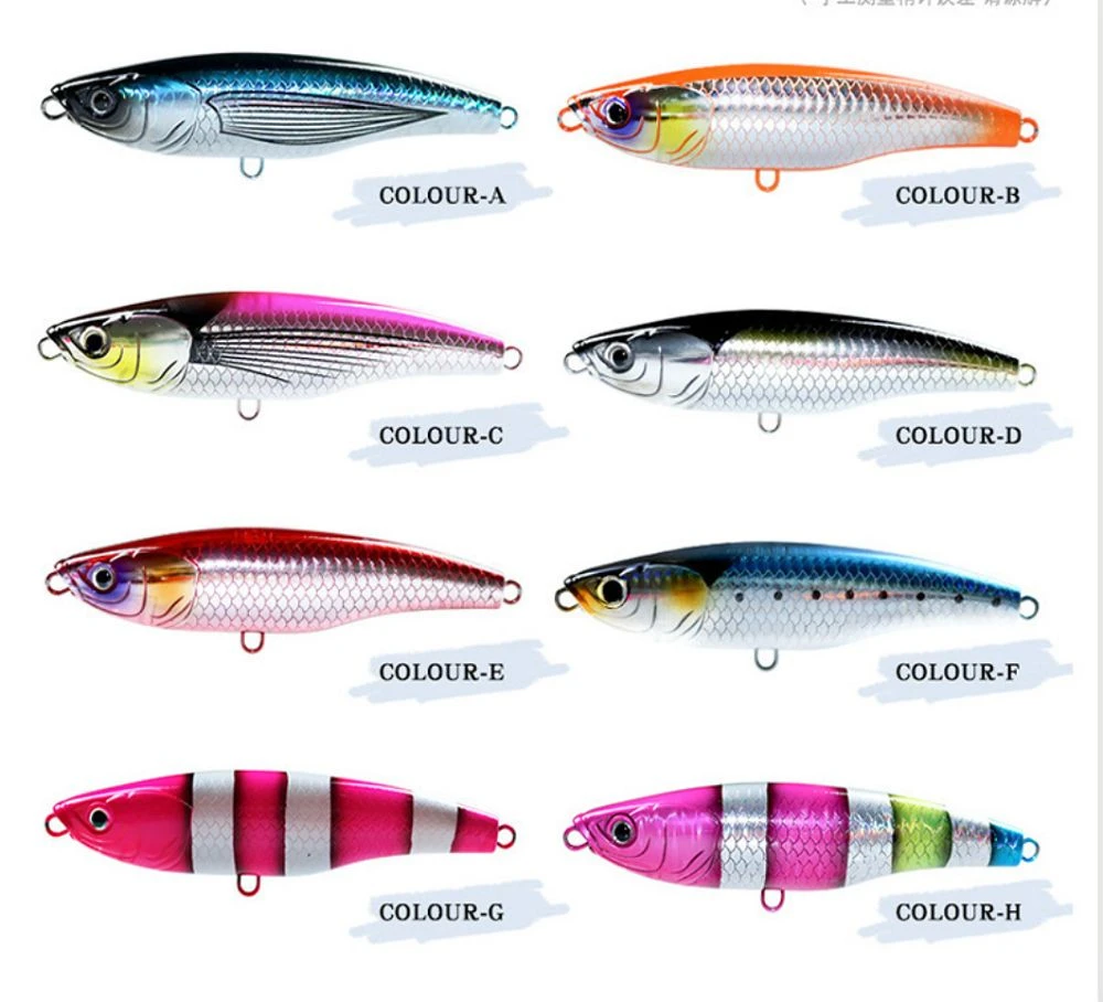 Sinking Pencil Lure available in 8 colors Sinking Pencil Lure available in 8 colors