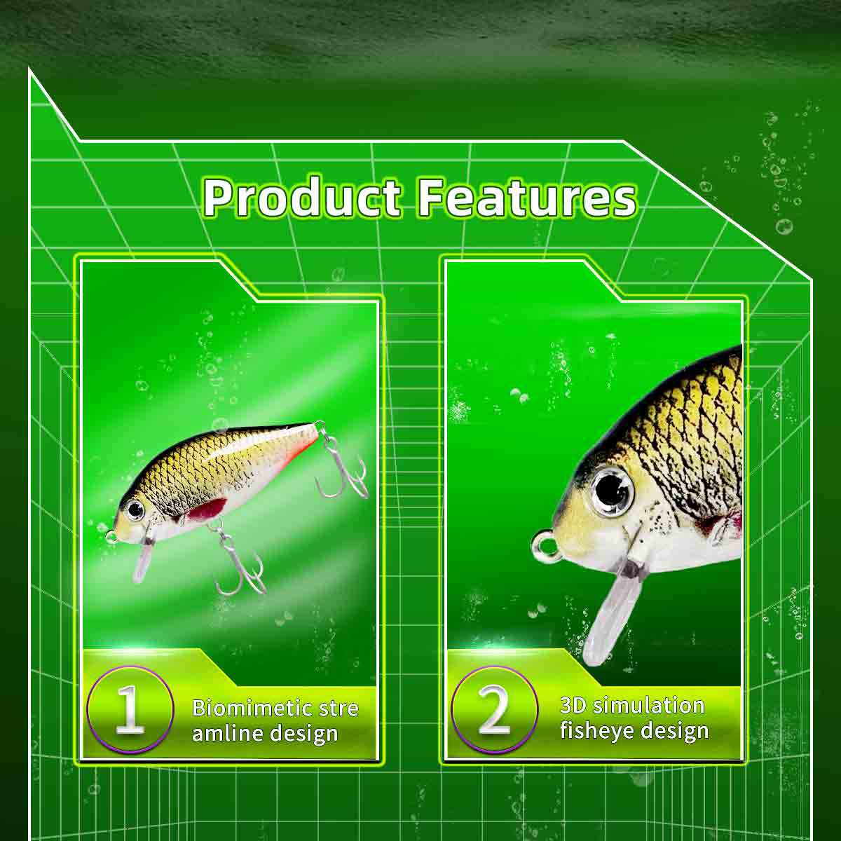 Floating Minnow Bait durable protective coating
