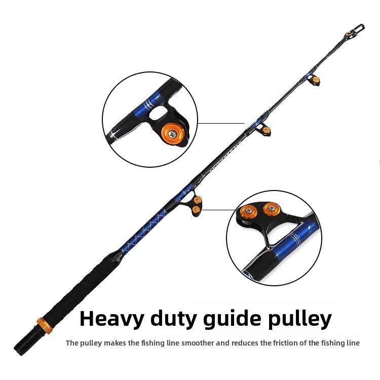 fiberglass trolling rod with roller guides fiberglass trolling rod with roller guides