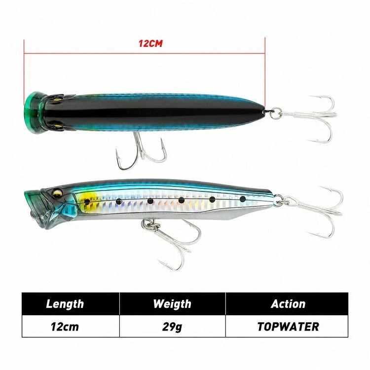 12cm walking popper topwater lure 12cm walking popper topwater lure
