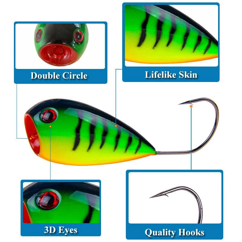 p3D eye single hook popper lure(001) p3D eye single hook popper lure(001)