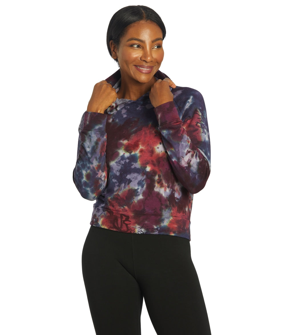 7269399396395-berryblacktiedye-1a.jpg Cozy Hoodie Pullover - Image 1