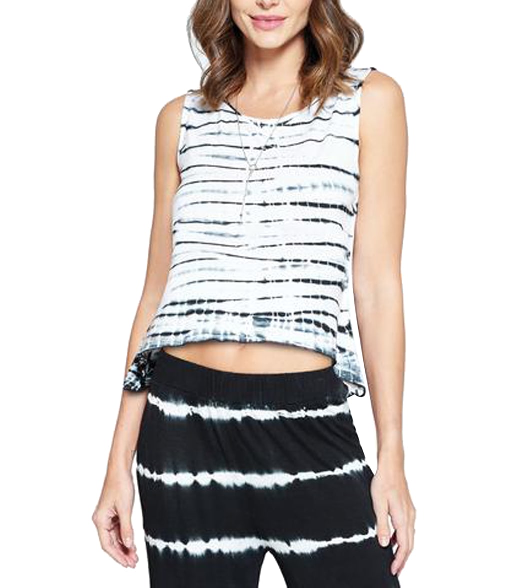 7269406179371-black-1a.jpg Yak & Yeti Crop Top Tie Dye Sleeveless - Image 1