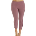 Racer Stripe Flat Waist Ankle Leggings