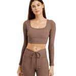 Ribbed Cropped Long Sleeve