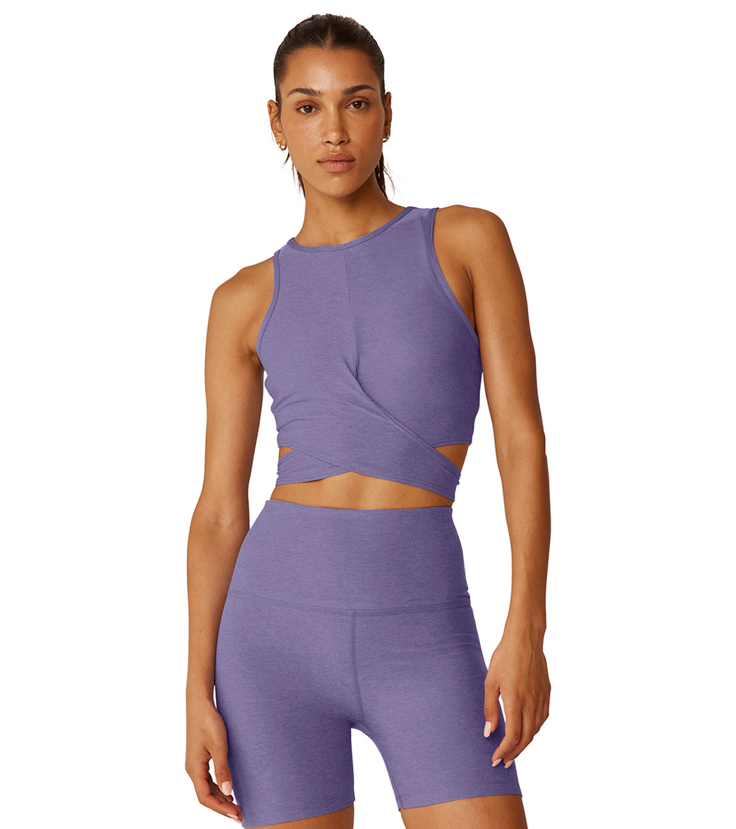 7269721964587-indigoheather-1a.jpg Featherweight Embrace Cropped Tank - Image 1