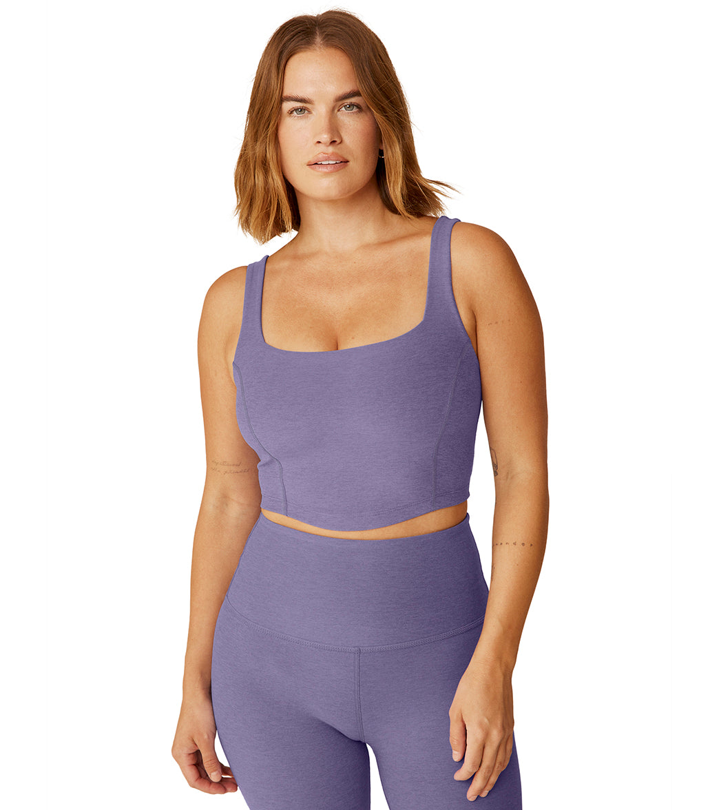 7269722325035-indigoheather-1a.jpg Spacedye Make Plans High Cropped Tank - Image 1