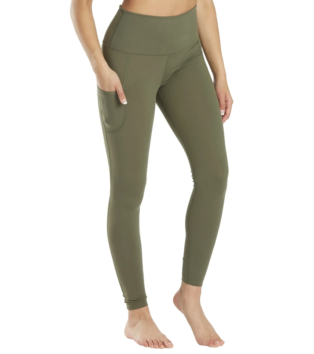 7281228906539-darkolive-1a.webp High Waisted Leggings 28" - Image 1