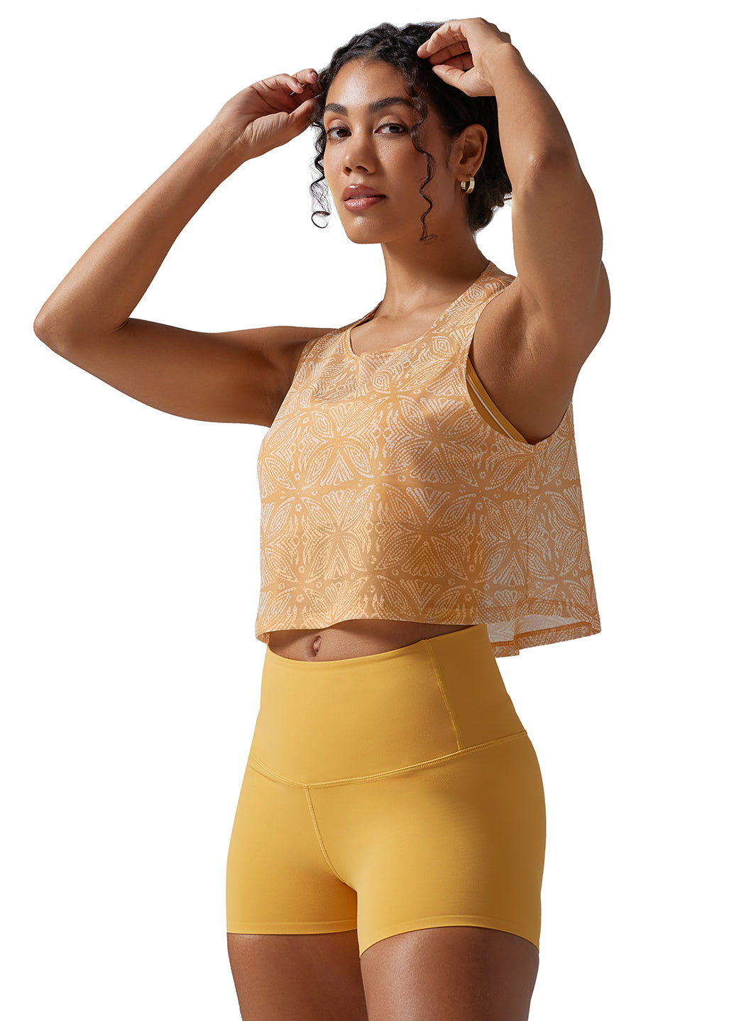 7323220967467-apricotbatik-1a.jpg Flatter Flow Hi Lo Tank - Image 1