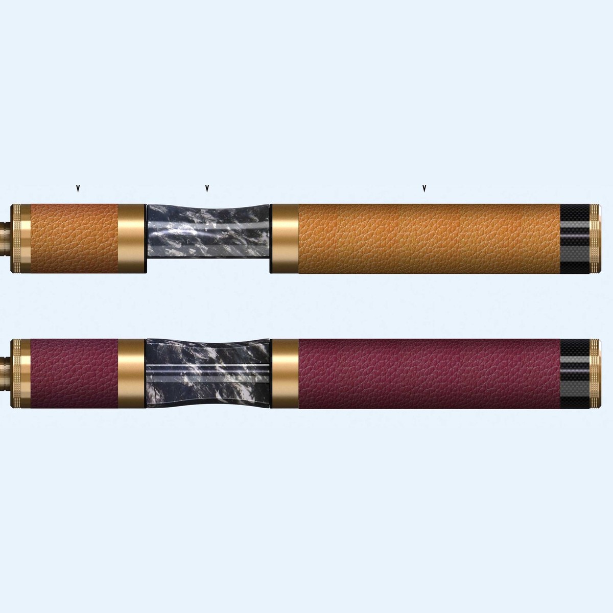 YT-05 Leather & Carbon Fiber Reel Seat Handle